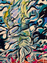 Load image into Gallery viewer, Evolution of a raver (1 of 2) - 18x24 Gouache on paper (Rhiannon Morgan, 2025)