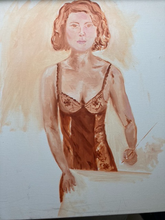 Load image into Gallery viewer, Self portrait in fleshtones (New York days) - Gypsy Sun Gallery Original