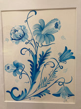 Load image into Gallery viewer, Blue floral - evolution of a raver - (8" x 10")

