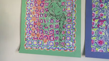 Load and play video in Gallery viewer, Neon floral + figure (1 of 2) 24" x 36"
