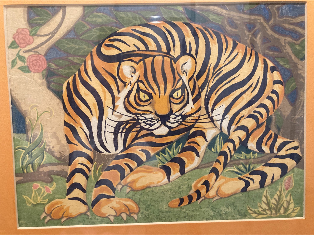 DuPont Tiger Watercolor (antique with provenance) 12