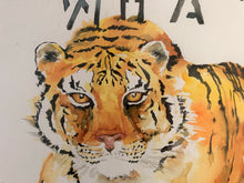 Load image into Gallery viewer, What Next? with Tiger - Anne Pentland original watercolor 22x25

